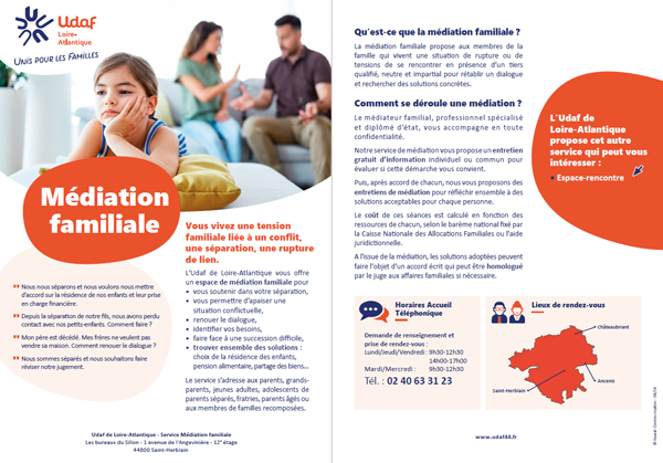Médiation Familiale Udaf de Loire-Atlantique -visuel flyer A5